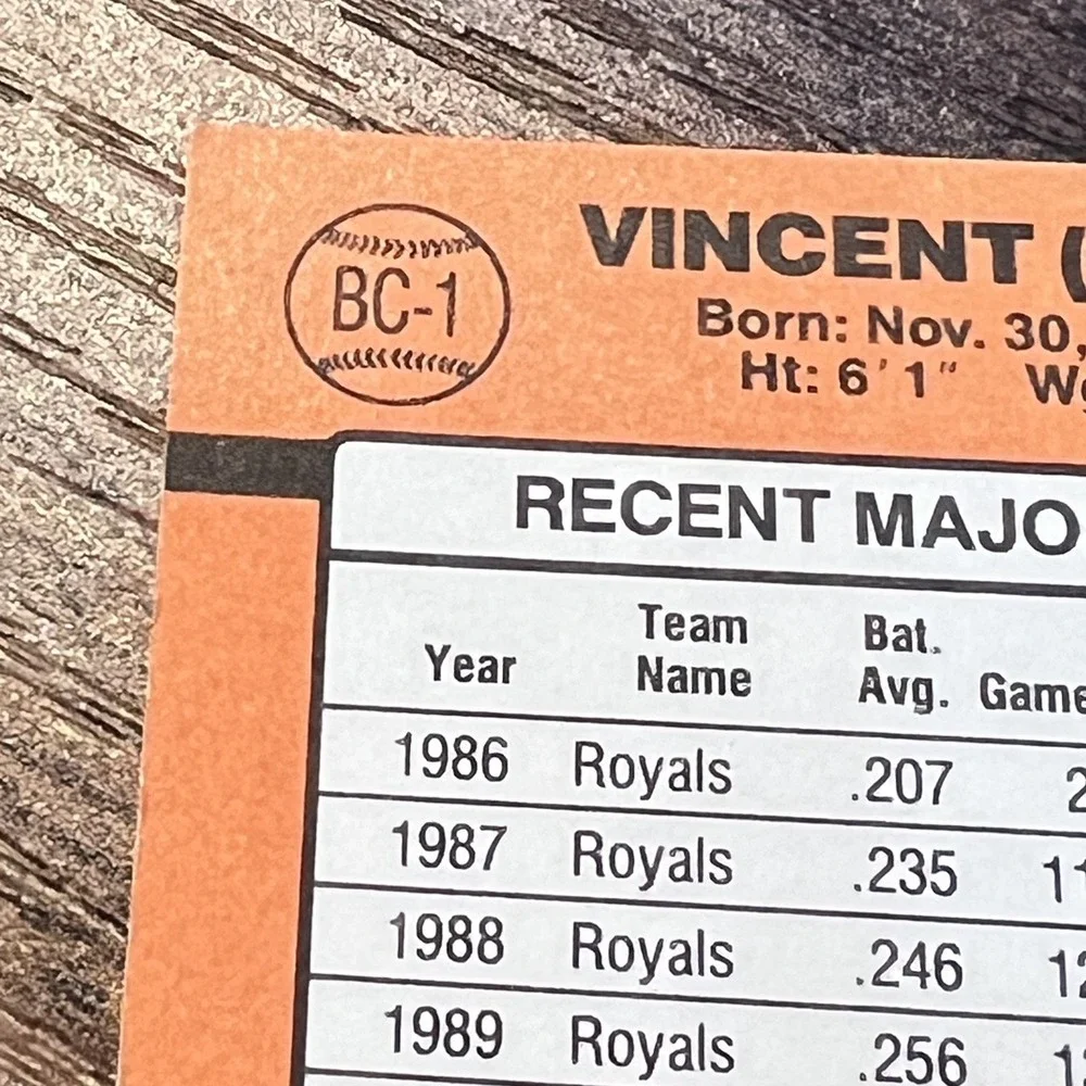 1990 Donruss Bo Jackson MVP #BC-1 ERROR Card No Period after Inc - Royals